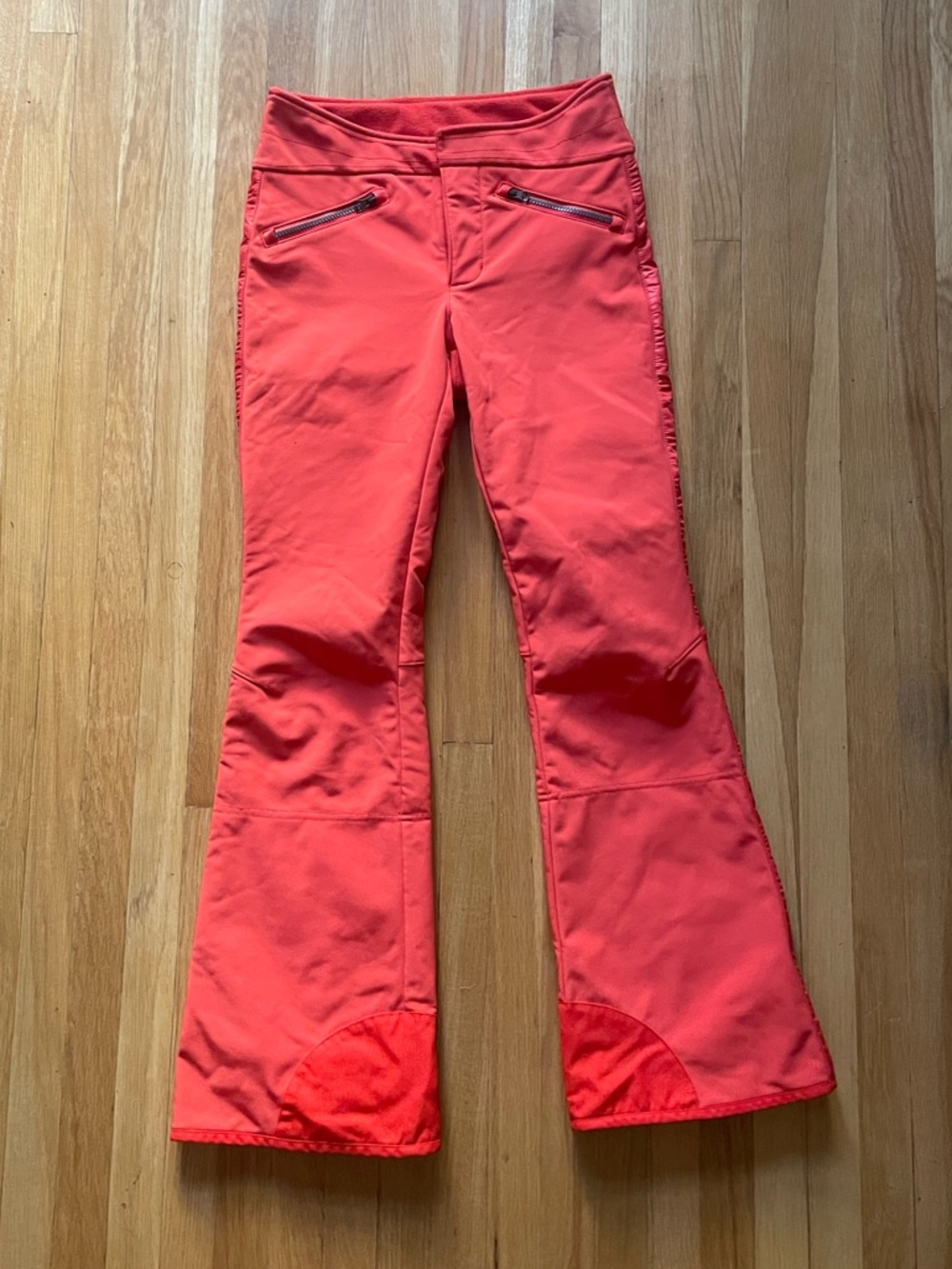 Athleta Coral Red Flared Performance Pants